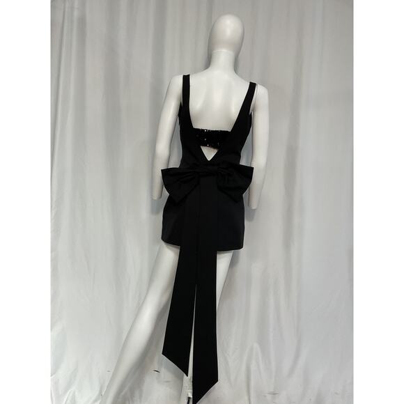 Staud 'Irie' Black V Neck Sequin Bandeau Dress Size XS - Picture 3 of 5